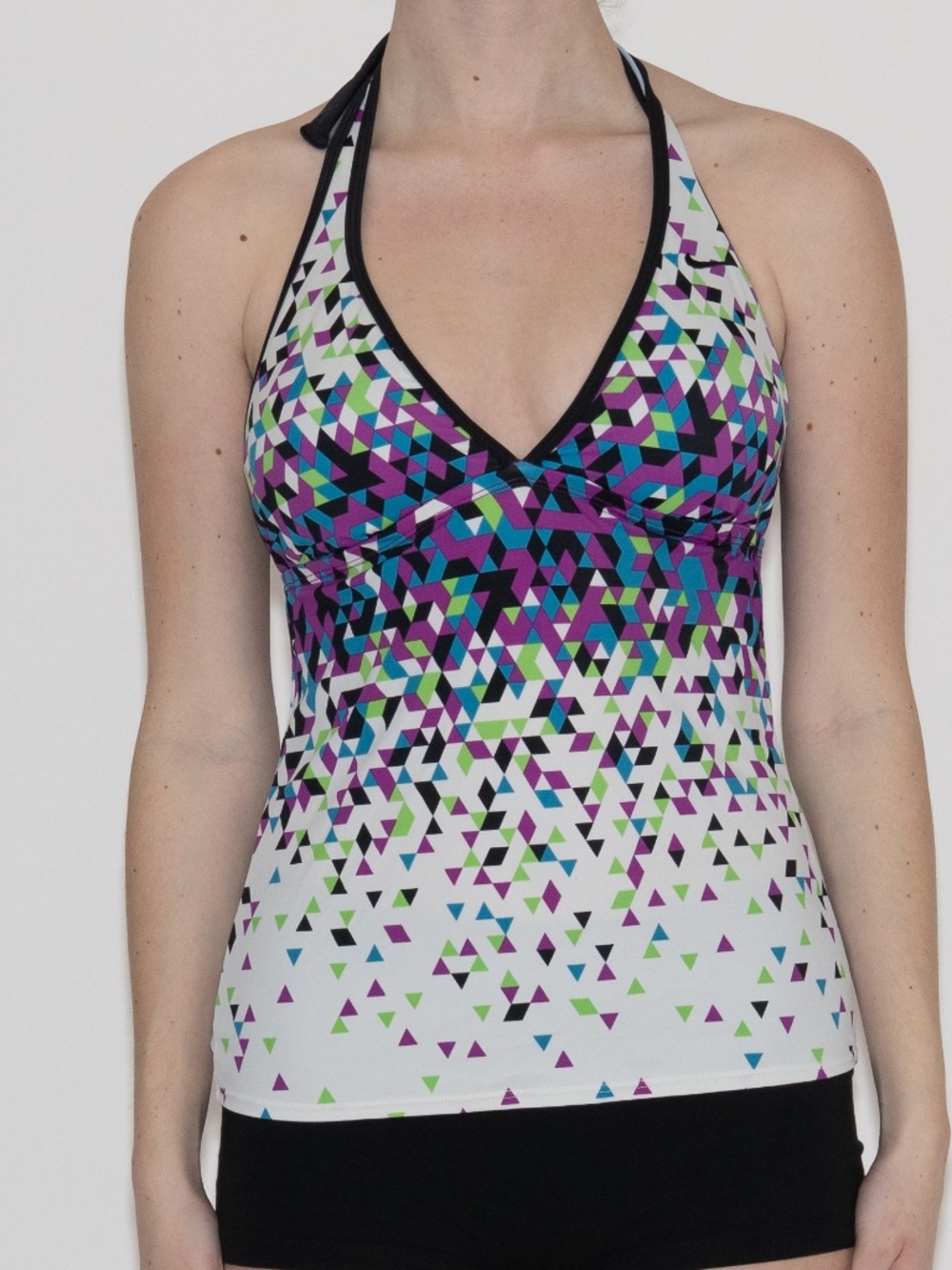 Nike tankini bikini top purple white blue size 12 bikini top
